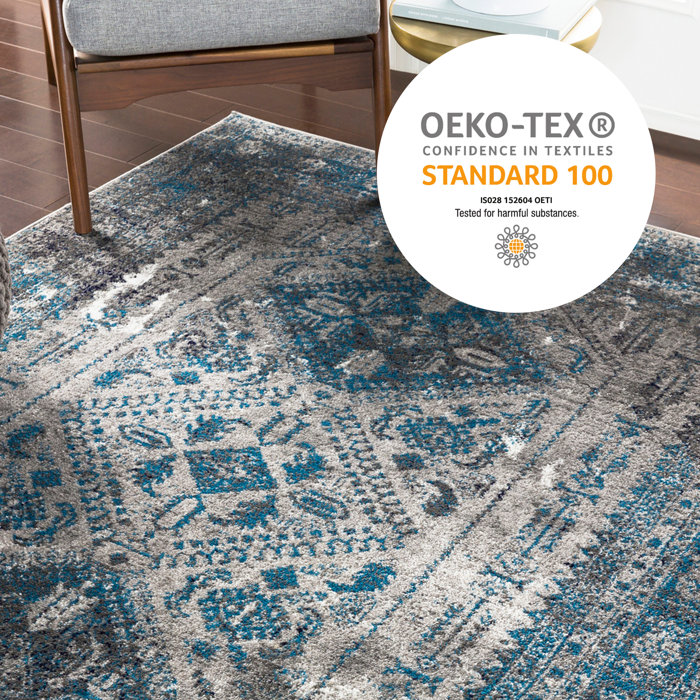 Blue Elephant Bonney Power Loom Light Grey/Charcoal Rug & Reviews